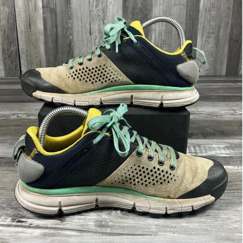 Danner Trail 2650 Women 8 Hiking Shoes Gray Blue Yellow 61283 Vibram